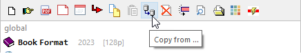 the Copy From script line toolbar button