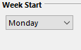 from the minicalendar options dialog