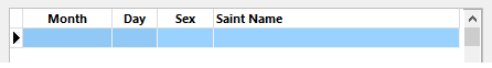 list of saints of a holidays set for which saints were not yet generated