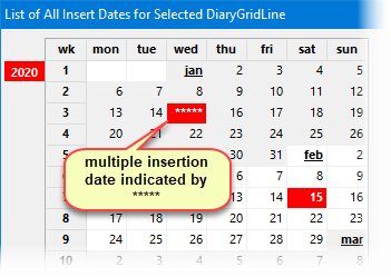 multiple insertion dates shown in the All Dates property editor