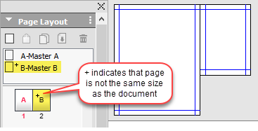Document with pages of different sizes in QuarkXPress 2020