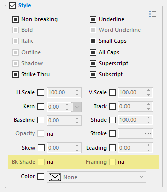 QuarkXPress text attributes which are paragraph attributes in InDesign