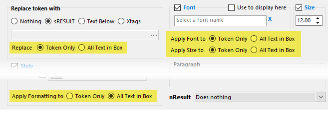 macro result settings which can trigger this message