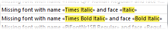 font names which contain the style name