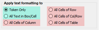 message occurs when using QuarkXPress if any of the red options are selected for a macro token