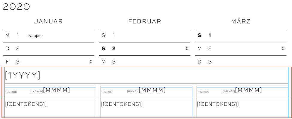 GenTokens token replaces a series of similar token over a rang of dates