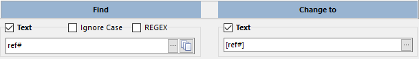 The FIND text can be a token but it can also be any text that you wish. The CHANGE side can be a combination of the tokens allowed in Global Saras as well as any plain text.