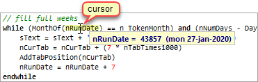 integer values over 30000 are displayed as both number and date