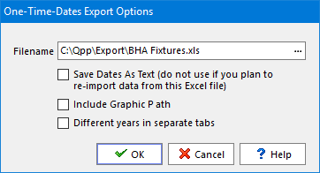 exporting the one-time-dates of a single holidays set