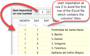 the Excel file contents preview