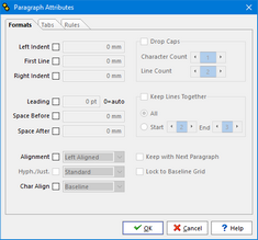 SARAs Paragraph Options