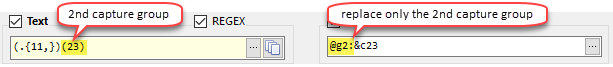 applying the replacement to a specific capture group only